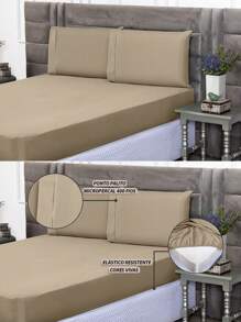 Sheet Sets with Pillowcases - 摩卡棕 - 查看 3