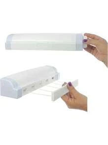 Varal De Parede Automático Rotoflex Para Apartamento Ou Casa – 5 Cordas Retrátil - Branco - Visão 5