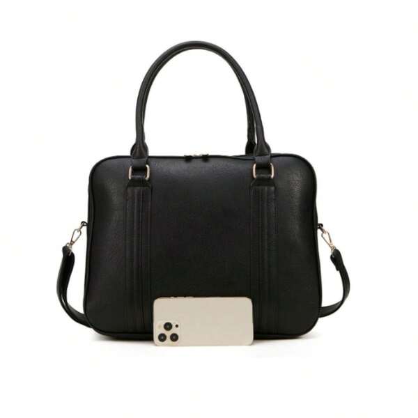 Bolsa Feminina para Notebook Grande Couro PU | Pasta Executiva Maleta Case 32x40x10cm