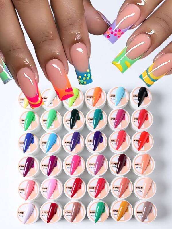 1 Stück Mit 36 Flaschen Bunter Nagellackmalerei Gel, Zeichnungsgel, Diy Nagelkunstlack Abziehbarer Uv-led-gelschutzlack Nagellack Geschenk Für Frauen