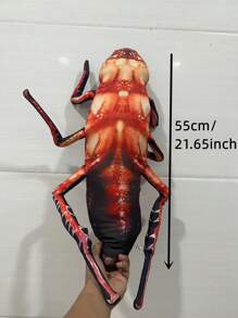 1只逼真蟑螂毛絨玩偶枕頭,創意有趣的毛絨玩具,生日禮物 - 酒紅色 - 查看 10