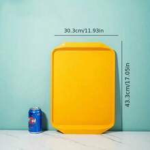 1PC2023新款塑膠長方形托盤飯店食堂上菜托盤商用餐廳專用加厚飯店餐廳商用快速餐桌雙耳托盤