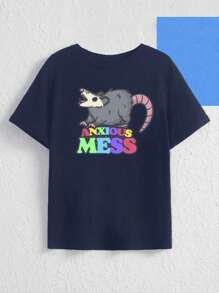 Men T-Shirts - 藏蓝色 - 查看 1