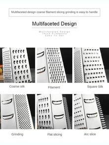 Rayador de verdura de acero inoxidable grano de madera color queso & - Color de vetas de madera - Ver 4