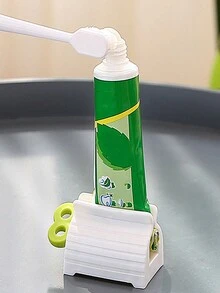 1/3入手動牙膏擠壓器,浴室用品面部潔淨乳擠壓器 - 藍色 - 查看 2