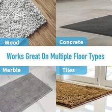 12入組地毯固定器,角落和邊緣均適用,不會捲曲或有很多摺痕,正反面可用的柔軟可彎曲墊子將地毯固定在地板和硬木地板墊下,可重複使用 - 黑色 - 查看 4