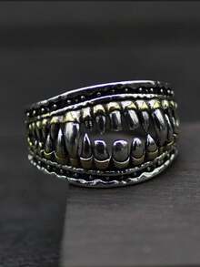 Anillo En Forma De Diente Antiguo Para Hombres - H024 - Ver 2