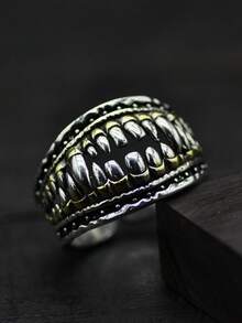 Anillo En Forma De Diente Antiguo Para Hombres - H024 - Ver 1