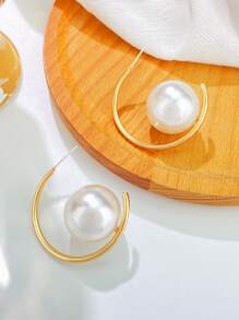 Anting melingkar - Yellow Gold - View 3