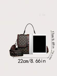 Borse tote alla moda motivo design - Castano - Visualizzare 7