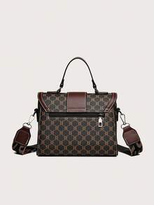Borse tote alla moda motivo design - Castano - Visualizzare 5