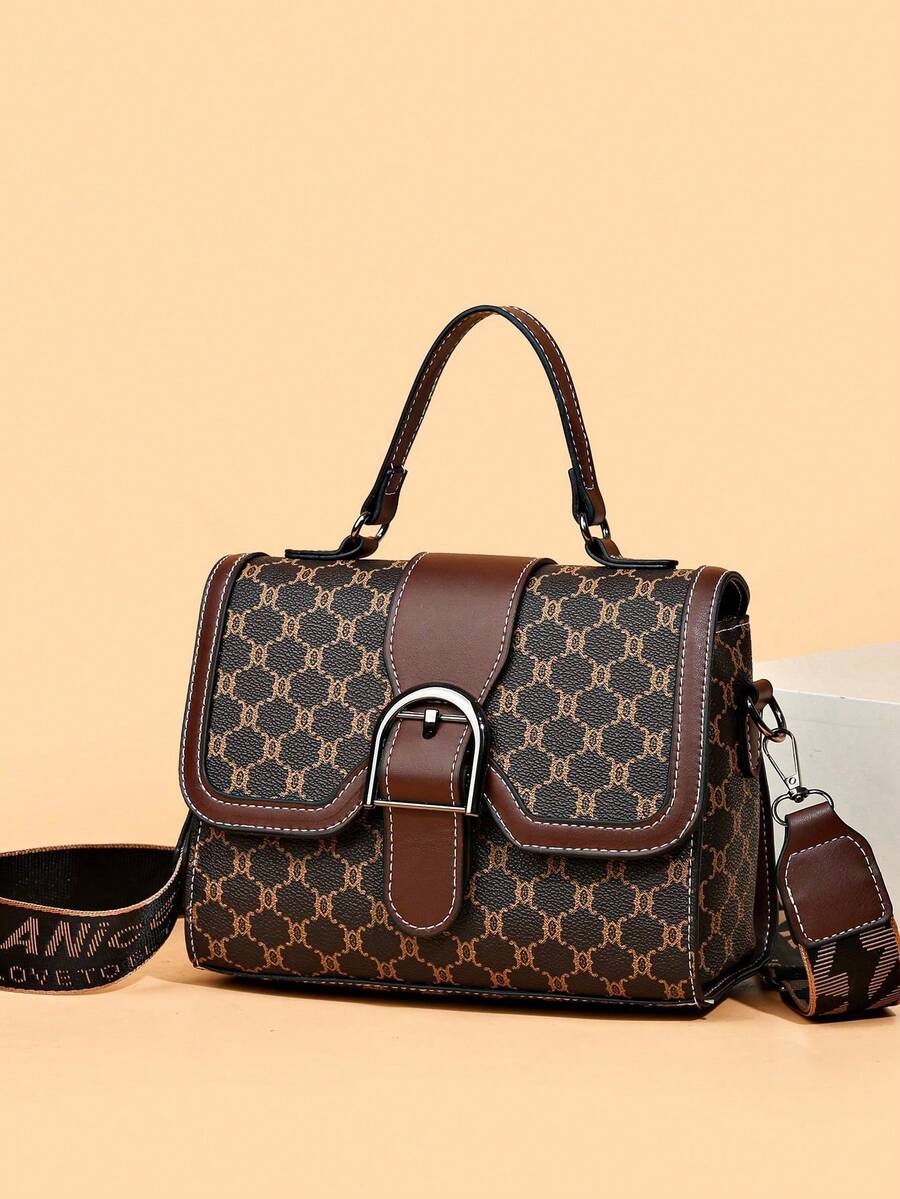 Borse tote alla moda motivo design - Castano - Visualizzare 1
