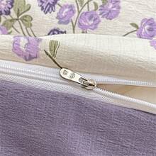 Ultra-soft Jacquard Aerobic Small Bamboo Two-layer Yarn Three-piece/four-piece Set - Purple - View 8