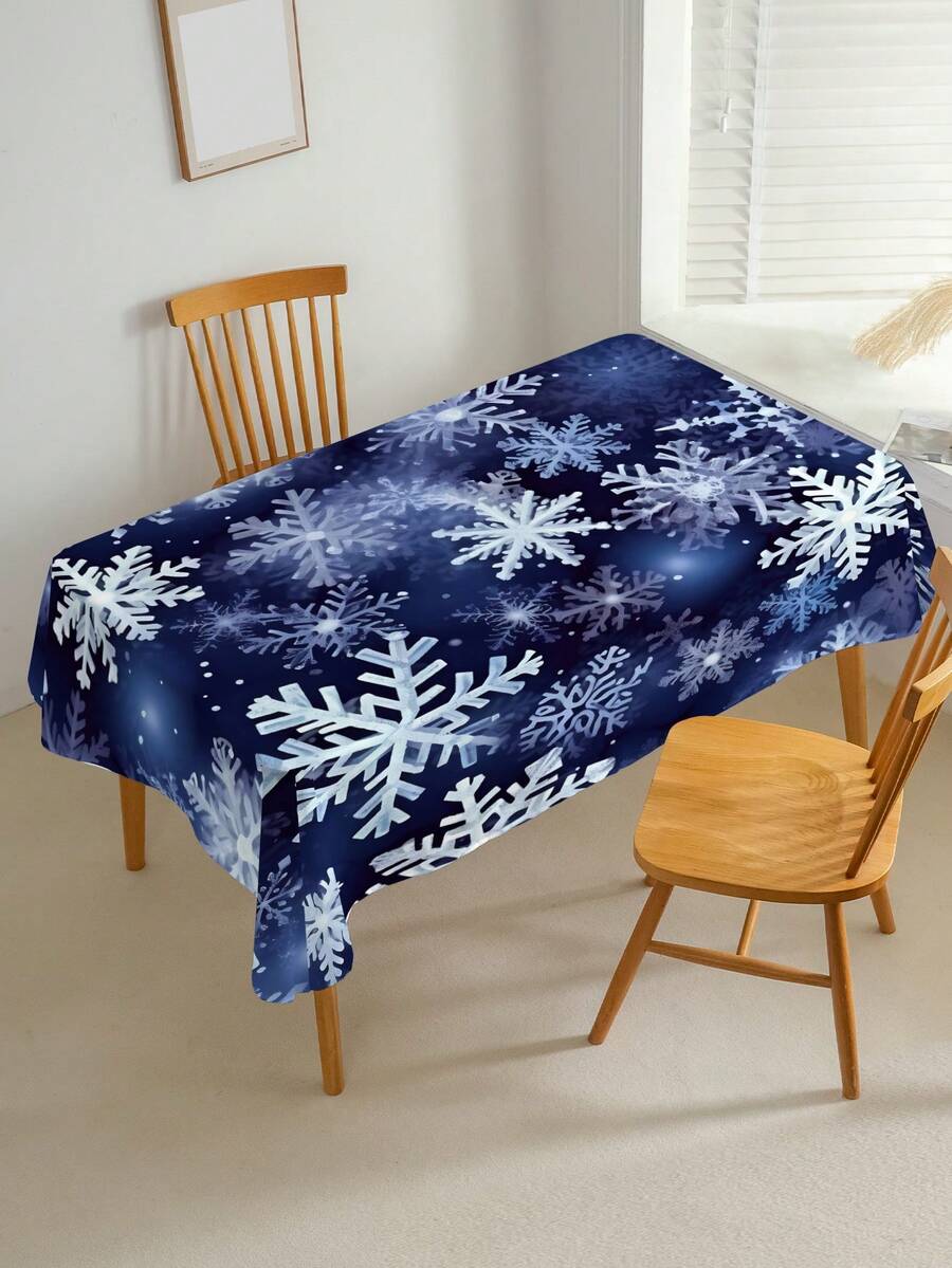 1 Pieza Mantel Impreso Con Patrón Navideño - no monocromático - Ver 1