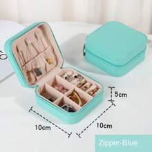 Simple & Convenient Jewelry Box For Rings, Necklaces, Bracelets, Earrings, Studs, Travel And Home Storage For Accessories - White - View 7