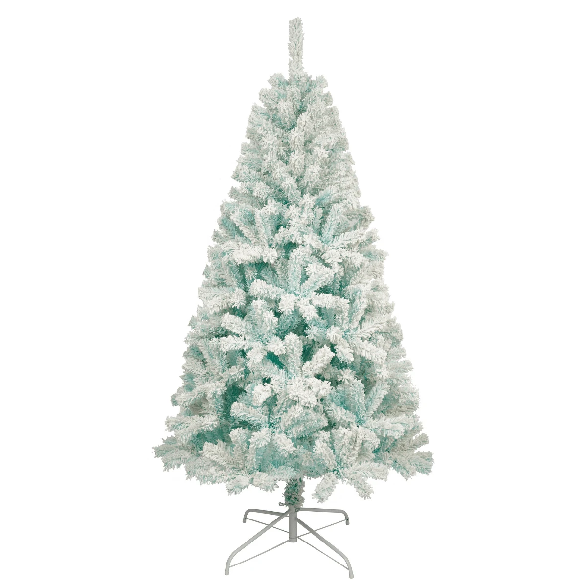 6 FT Artificial PVC Fir Hinged Christmas Tree With Lush Branch Tips LED ...