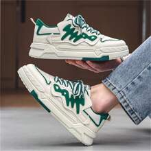 Nowy styl Oddychająca Męski Płaskie buty Buty Sportowe , Codzienny & Buty sportowe W Koreański Klasyczny Mały Biały obuwie Projekt , Odpowiedni do biegania I Codzienna odzież - Zielony - Zobacz 4