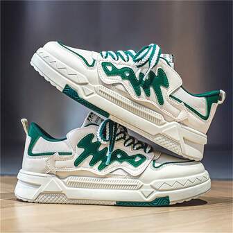 nuevo estilo transpirable de hombres plano Zapatillas deportivas , casual & Zapatos deportivos en coreano clásico pequeño blanco Zapatos diseño , adecuado para correr con uso diario