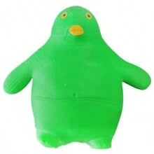 3pcs/pack Big Green Fish Shaped Slow Rising Squishy Toy Anti-stress Puffer Fish Toy - Green - View 3