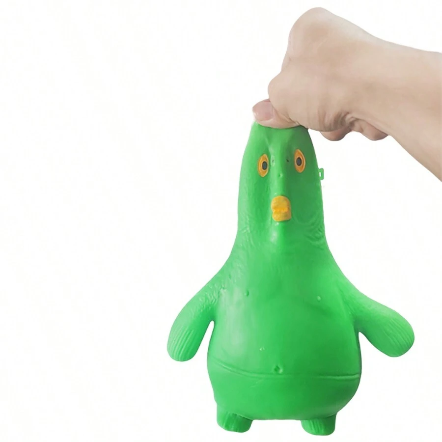 3pcs/pack Big Green Fish Shaped Slow Rising Squishy Toy Anti-stress Puffer Fish Toy - Green - View 1