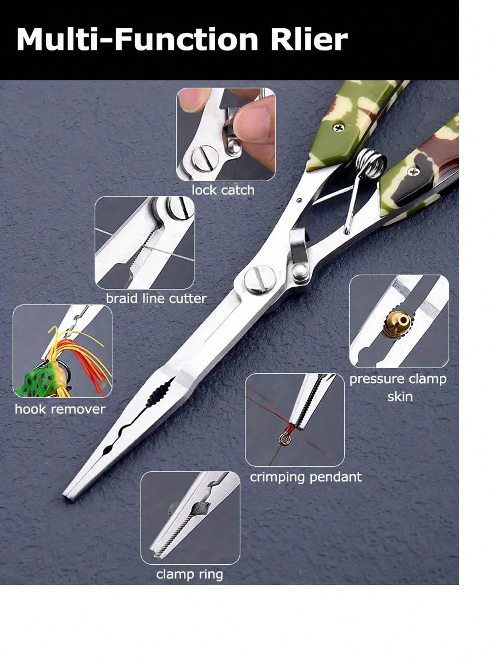 1pc Long Nose Fishing Pliers, Ice Fishing Tool, Fishing Multifunctional