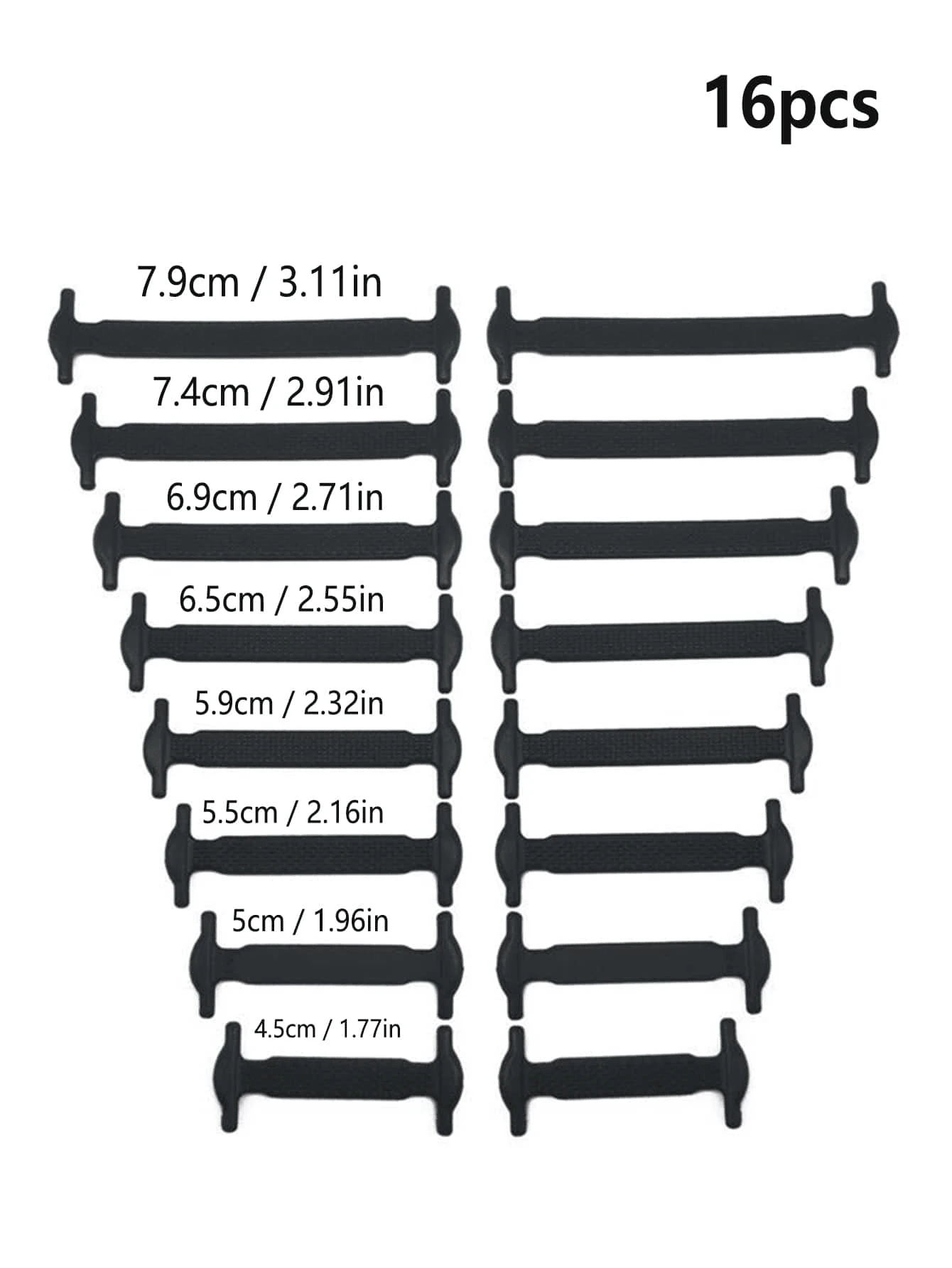 Photo inspiration: Visual Reference: 16Pcs Simple Elastic No Tie Shoelace Buckle Adjustable With Colorful