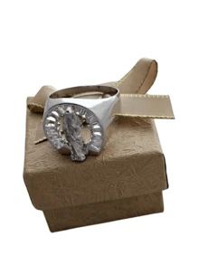 HERMOSO ANILLO SAN JUDAS TADEO PLATA SÓLIDA LEY .925 - Plateado - Ver 4