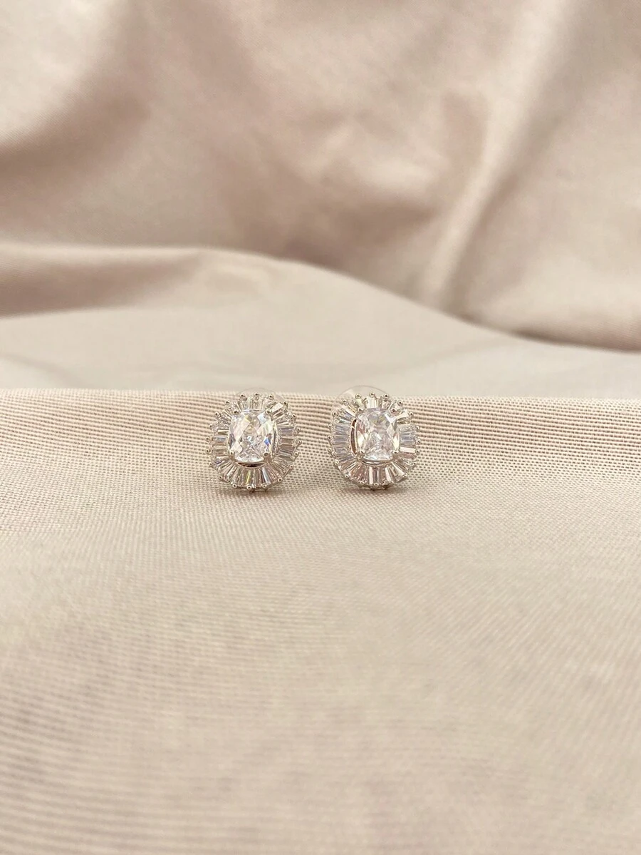 Stud Earrings - Bạc - Xem 1