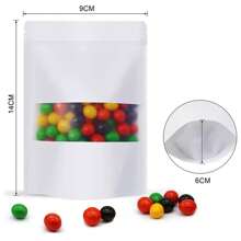 200 Bolsas Stand Up Pouch Kraft Con Ventana Para 60g