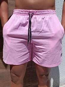 Men Shorts - Baby Pink - View 1