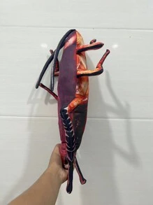 1只逼真蟑螂毛絨玩偶枕頭,創意有趣的毛絨玩具,生日禮物 - 酒紅色 - 查看 9