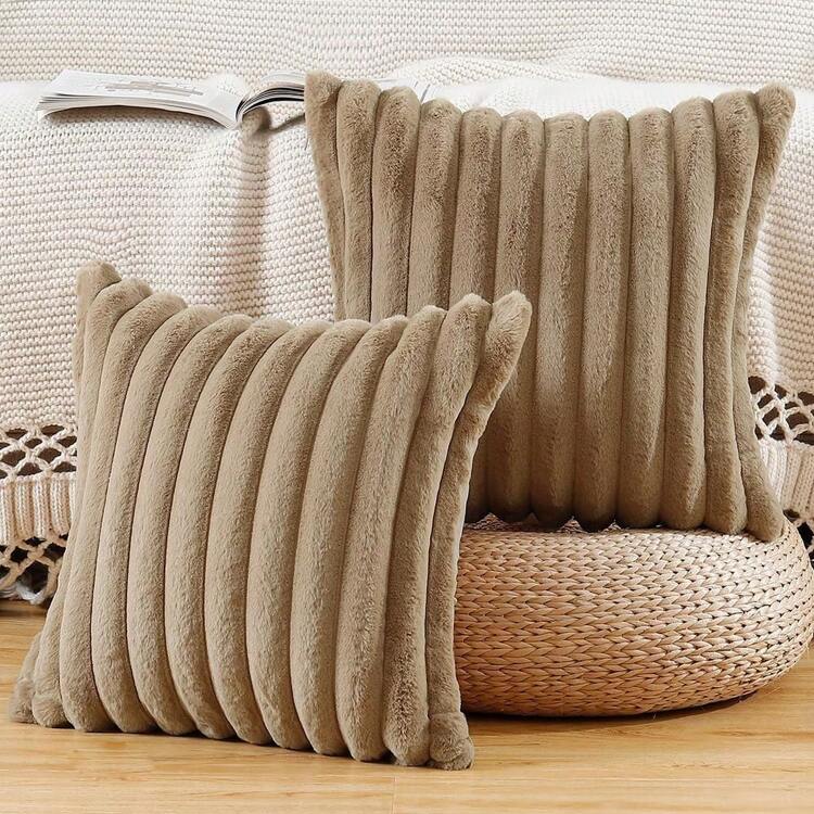 1pc Solid Color Cushion Cover Without Filler Fabric Throw Pillow Case For Living Room Sofa SHEIN USA