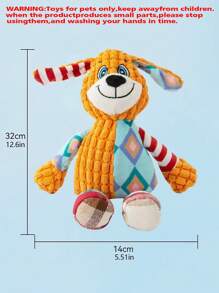 1pc Dog Toy Bite Resistant Plush Teddy Puppy Molar Toy For Small And Medium Dogs, Pet Chew Toy To Alleviate Boredom And Anxiety, For Pets Only - Apricot - View 2