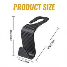 2入組黑色汽車後座掛鉤 - 黑色 - 查看 10