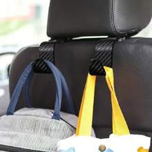 2入組黑色汽車後座掛鉤 - 黑色 - 查看 2