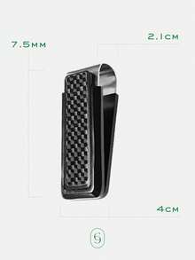 Clip Para Billete Money Port Hombre Cartera Acero Inoxidable - Negro - Ver 6