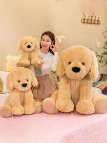 1pc Golden Retriever Stuffed Animal Plush Toy Extra Large Dog Doll For Girls' Gift - Brown - View 5
