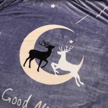 1片加厚珊瑚絨毛毯,全季節柔軟舒適的毛毯,適合在辦公室小憩和家用 - 藍色 - 查看 5