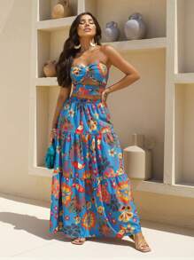 Women Two-piece Outfits - Màu xanh lam - Xem 1