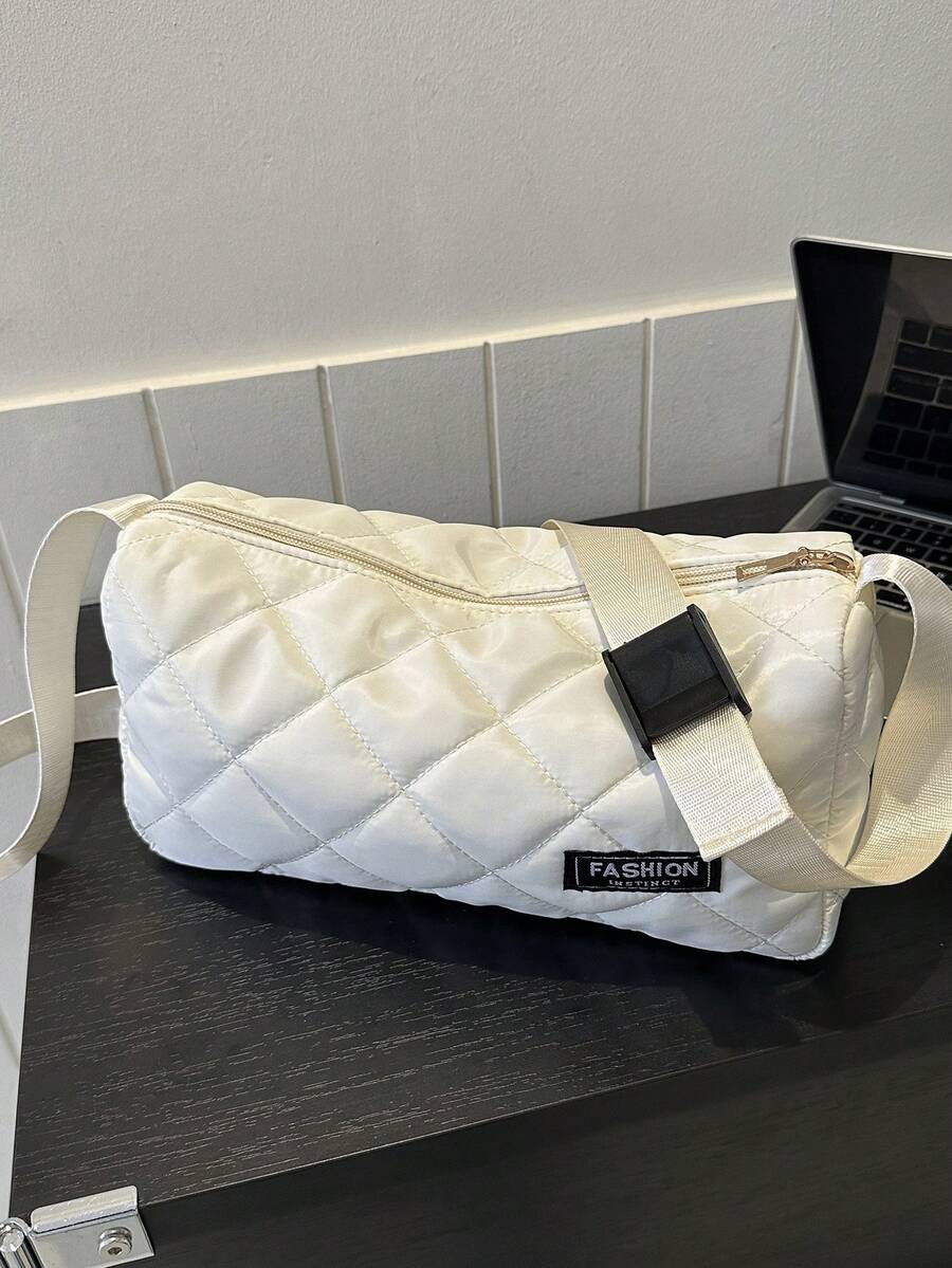 Lá thư In Của phụ nữ Túi đeo chéo - trắng - Xem 1