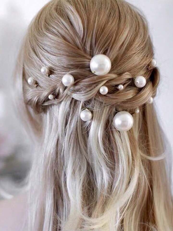 36pc Pearl Hair Pins Bridal Wedding Pearl Hair Accessories White Pearl Bobby Clips For Brides And Bridesmaids Hair Style For Bride Bridesmaid Women Girls