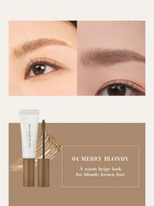Rom&nd Romand ALL BROW CARA 04 MERRY BLONDY，打造轻盈精致的眉妆，呈现丝绒哑光效果。采用植物基眉部科技，打造冷棕色自然发丝质感，呈现柔软蓬松的丝绒妆效，并带有温暖焦糖色羽毛扎染效果。便携式眉妆套装，韩式彩妆，9克/0.32盎司 - 04 快樂的金髮女郎 - 查看 2