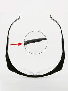 1件实验室护目镜伸缩防护眼镜防风防尘防冲击防溅劳保眼镜自行车户外眼镜 - 藍白色 - 查看 5