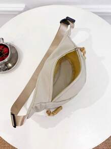 时尚大容量黑色斜挎胸包、尼龙腰包和吊带、休闲腰包，适合徒步旅行和户外登山、可调节肩带运动旅行多功能腰包、多功能日常单肩包、夏季新生大学礼物、秋季圣诞节旅行包吊带包、冬季圣诞节礼物、腰包笔记本电脑感恩节假期收纳包、邮差包、骑行包、学生休闲男友礼物、度假趣味礼物、胸包、臀包、男士书包、春季学校用品 - 卡其色 - 查看 7