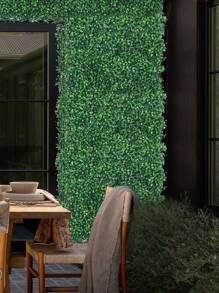 人造草牆植物，50*50cm，2層高密度米蘭草，園藝裝飾，仿真紋理的綠色植物牆，適合派對、學校、宿舍、辦公室裝飾、戶外派對、節日、生日派對裝飾、家庭裝飾、入口、飯店、餐廳、客廳、臥室、婚禮、宴會、廚房和花園裝飾、春夏裝飾、全季節裝飾、綠色低碳裝飾。