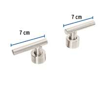 Juego de 2 manerales para mezcladora, palanca, satín, Tubig - Plateado - Ver 3