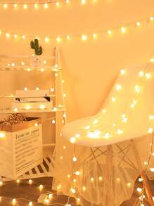 1 件 1.5/3/4.5/6m 10/20/30/40led Usb 8 模式磨砂球裝飾聖誕燈串 - 黃色 - 查看 7