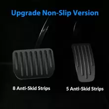 2pcs Black Aluminum Non-Slip Performance Foot Pedal Pads Set Brake & Accelerator Pedal Covers Compatible With Tesla Model 3 for Model Y Car Interior Accessories - Black - View 1