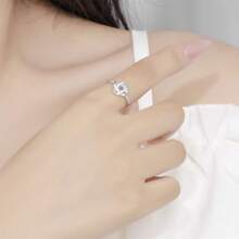 1個s925純銀三葉草戒指,簡潔優雅風格,適用於婚禮、日常佩戴和訂婚禮物 - 四葉草戒指 - 查看 9