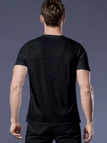 Men T-Shirts - 黑色 - 查看 2
